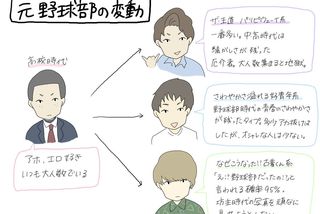 すれみの 1コマでわかる大学生vol 142 元野球部の変動 大学入学 新生活 学生トレンド 流行 マイナビ 学生の窓口