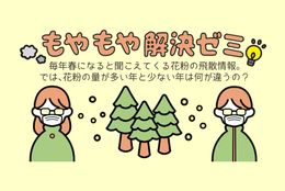 春になると鼻がムズムズ……花粉の飛散量に、多い年と少ない年があるのはなぜ？ #もやもや解決ゼミ