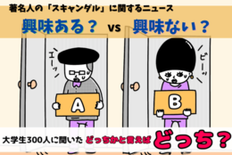 【大学生に聞いた！】著名人の「スキャンダル」、興味がある？ o r  ない？　学生の本音や興味がある話題は…？