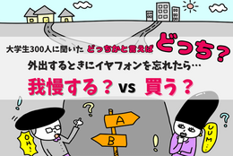 【大学生300人に聞いた】外出するときにイヤフォンを忘れたら、我慢する？買う？