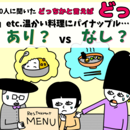 「酢豚」にパイナップル、あり？なし？"果物は冷たいほうがいい” !? 大学生300人に聞いてみた！