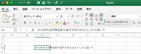 Mac版Excelの使い方