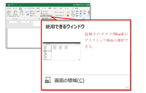 スクリーンショット　撮り方　Excelへの貼り付け方法