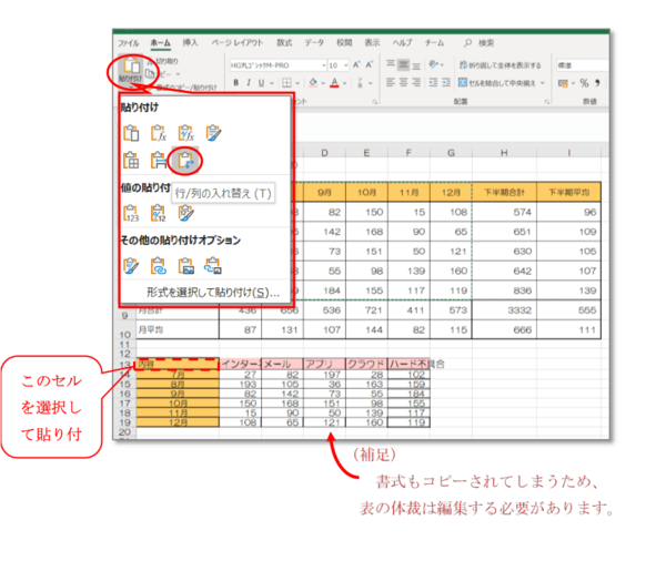 【Excel】表の列・行の追加の仕方を解説！ 縦横（行と列）の入れ替え方法も紹介