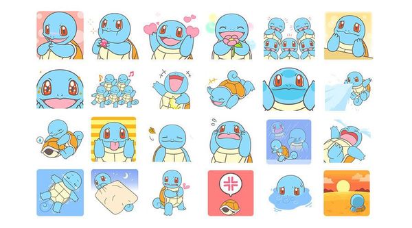 ポケモンの新しいLINEスタンプ「動けゼニガメ！酸いも甘いも人生 