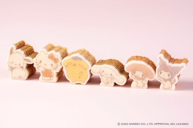 サンリオキャラクターズが、かわいくおねだり♪甘えるポーズを並べてつなげてきゅんとする、「かまって！きゅん♡」な型ぬきバウムが新登場！ #Z世代Pick